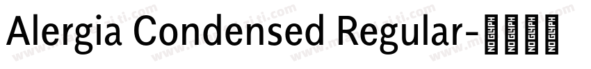 Alergia Condensed Regular字体转换